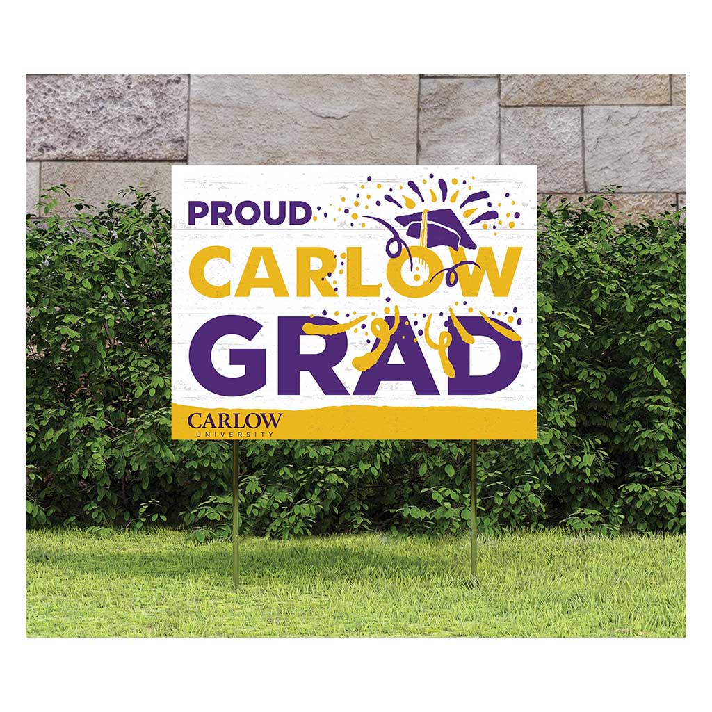 18x24 Lawn Sign Proud Grad With Logo Carlow University Celtics