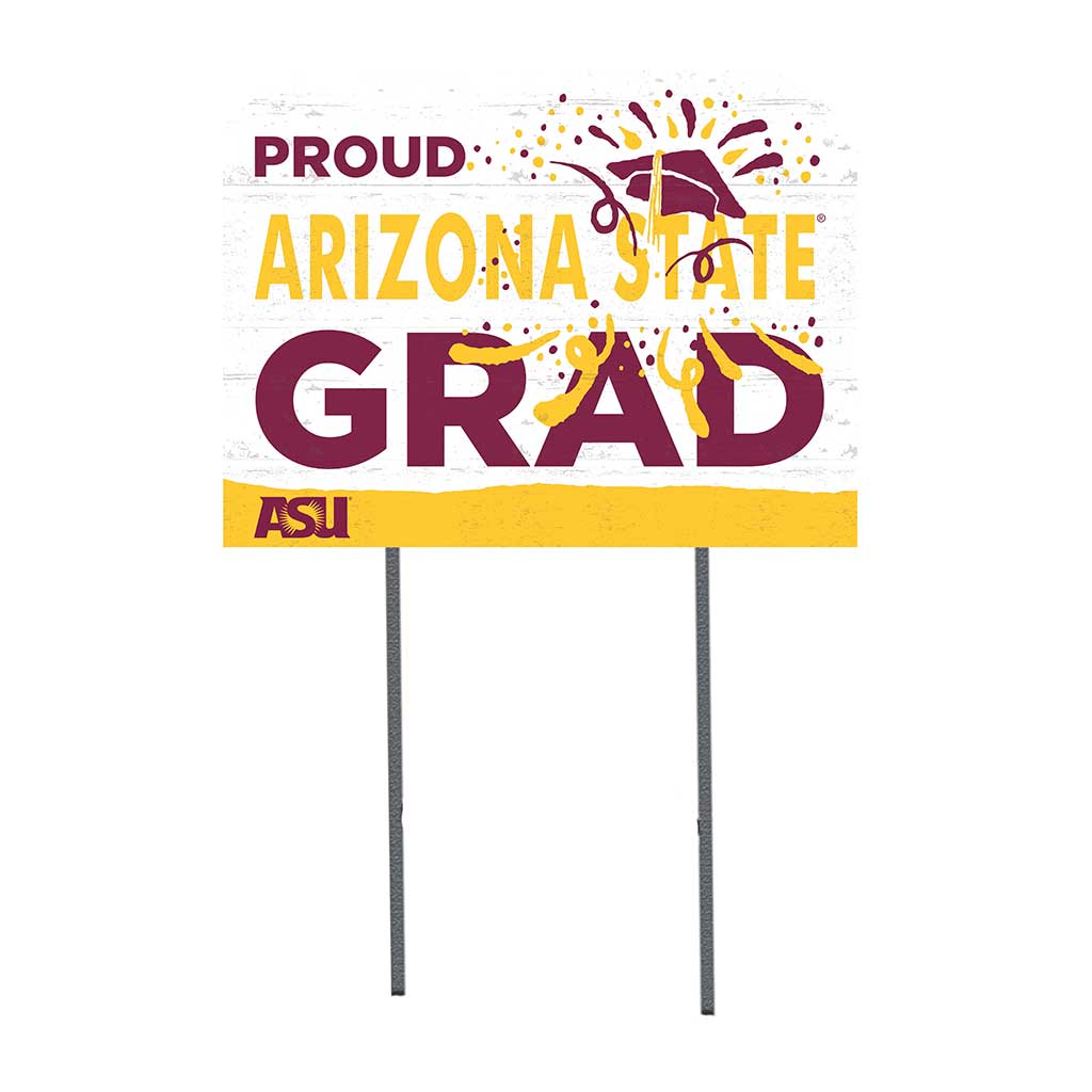 18x24 Lawn Sign Proud Grad With Logo Arizona State Sun Devils