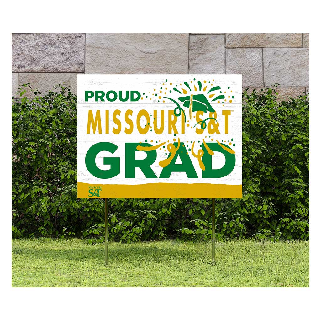 18x24 Lawn Sign Proud Grad With Logo Missouri Science and Technology Rolla