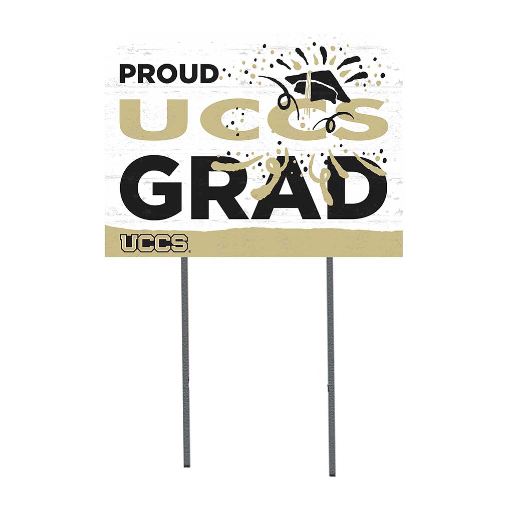 18x24 Lawn Sign Proud Grad With Logo University of Colorado Colorado Springs Mountain Lions