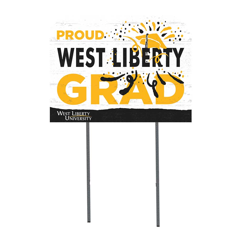 18x24 Lawn Sign Proud Grad With Logo West Liberty University Hilltoppers