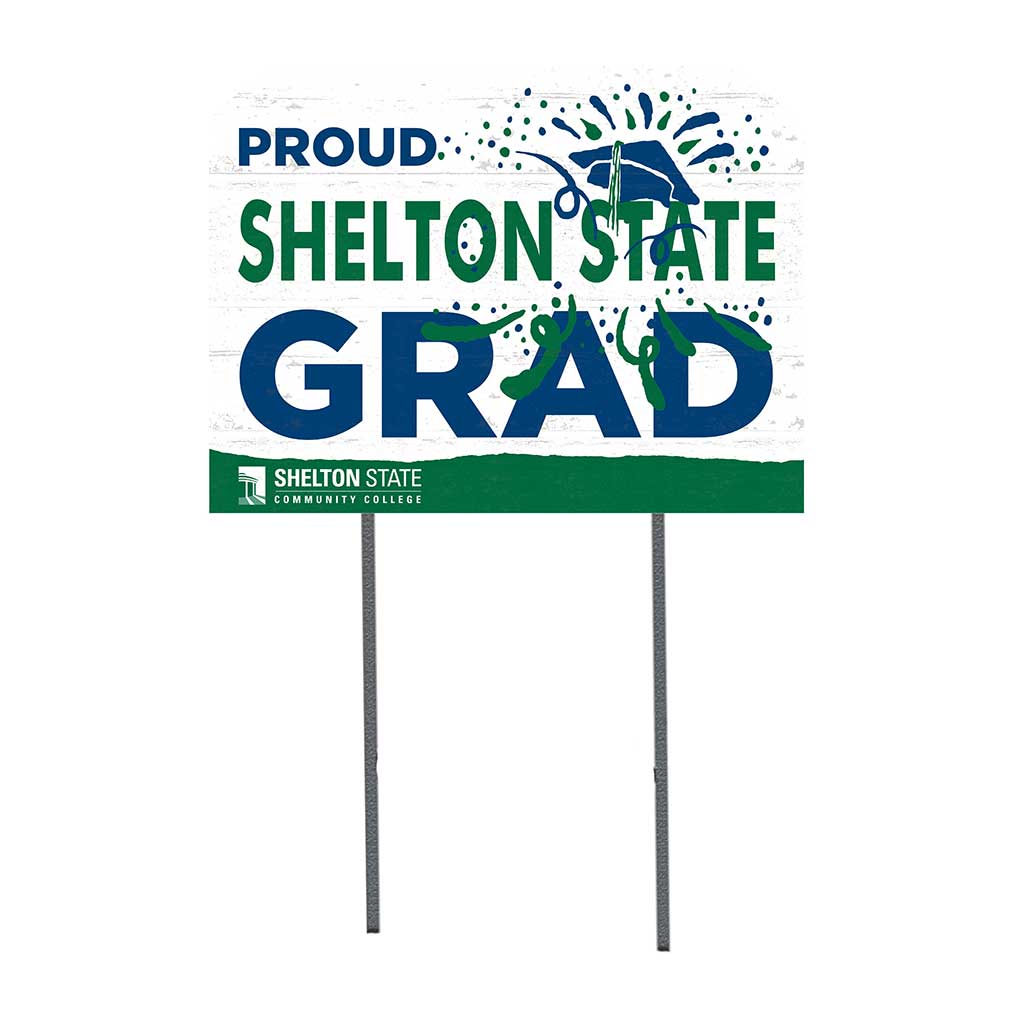 18x24 Lawn Sign Proud Grad With Logo Shelton State Community College Buccaneers