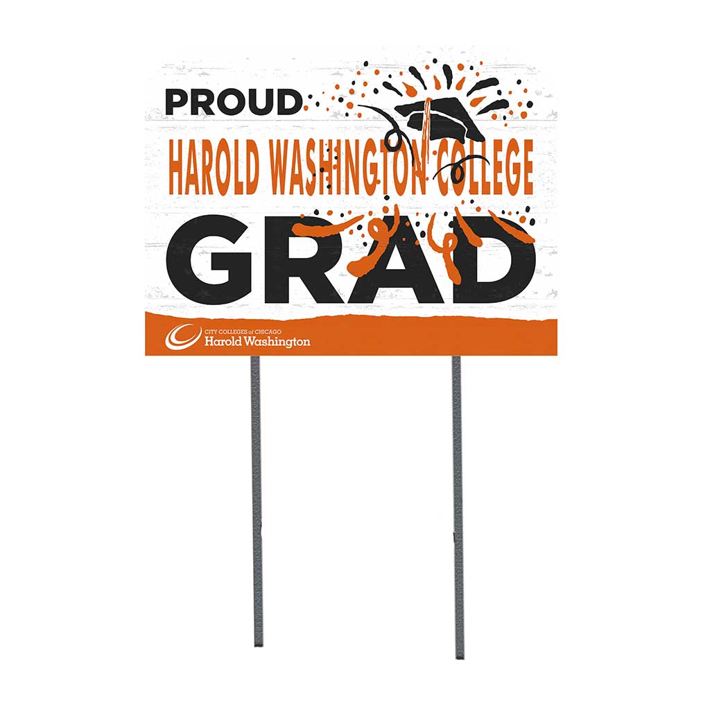 18x24 Lawn Sign Proud Grad With Logo Harold Washington College Phoenix