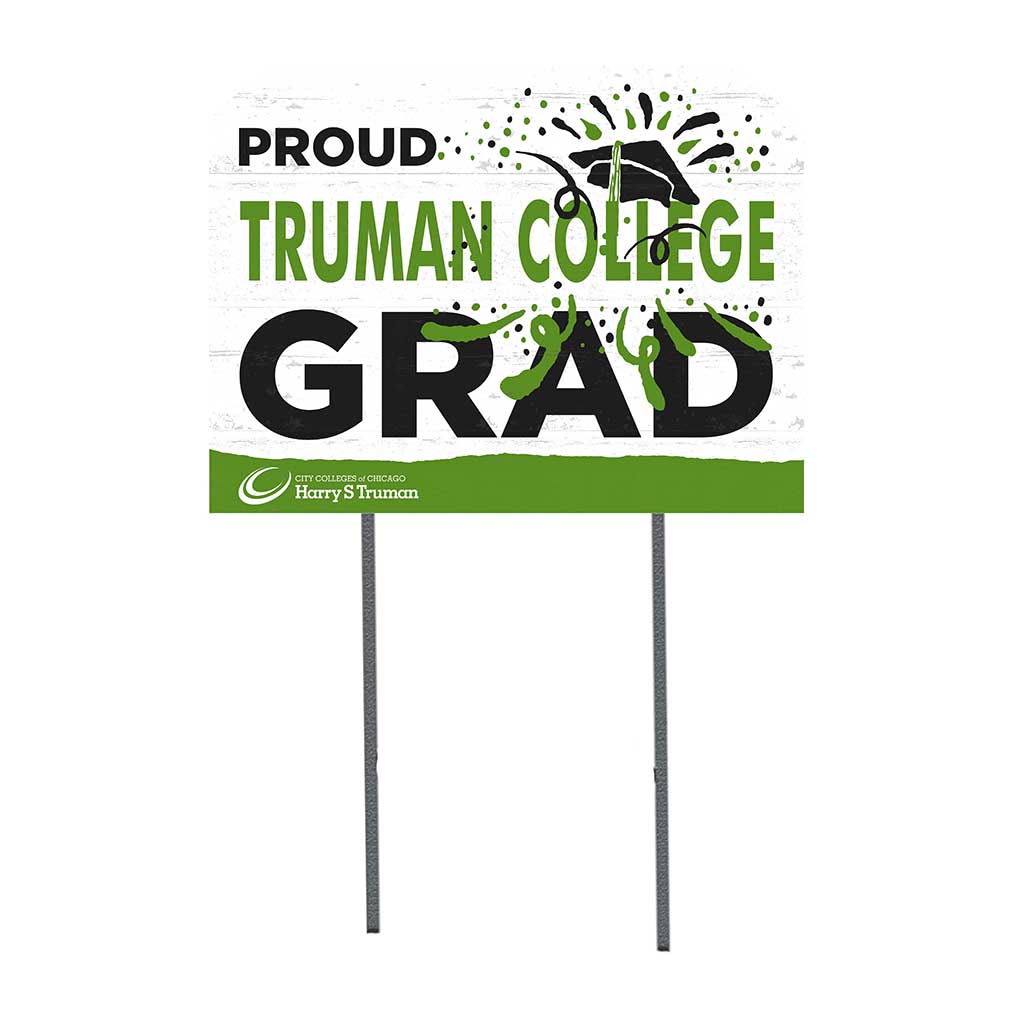 18x24 Lawn Sign Proud Grad With Logo Harry S. Truman College Falcons