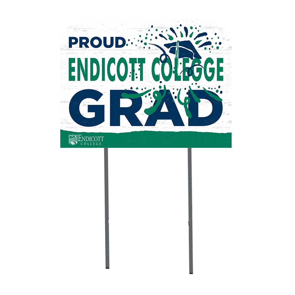 18x24 Lawn Sign Proud Grad With Logo Endicott College Gulls