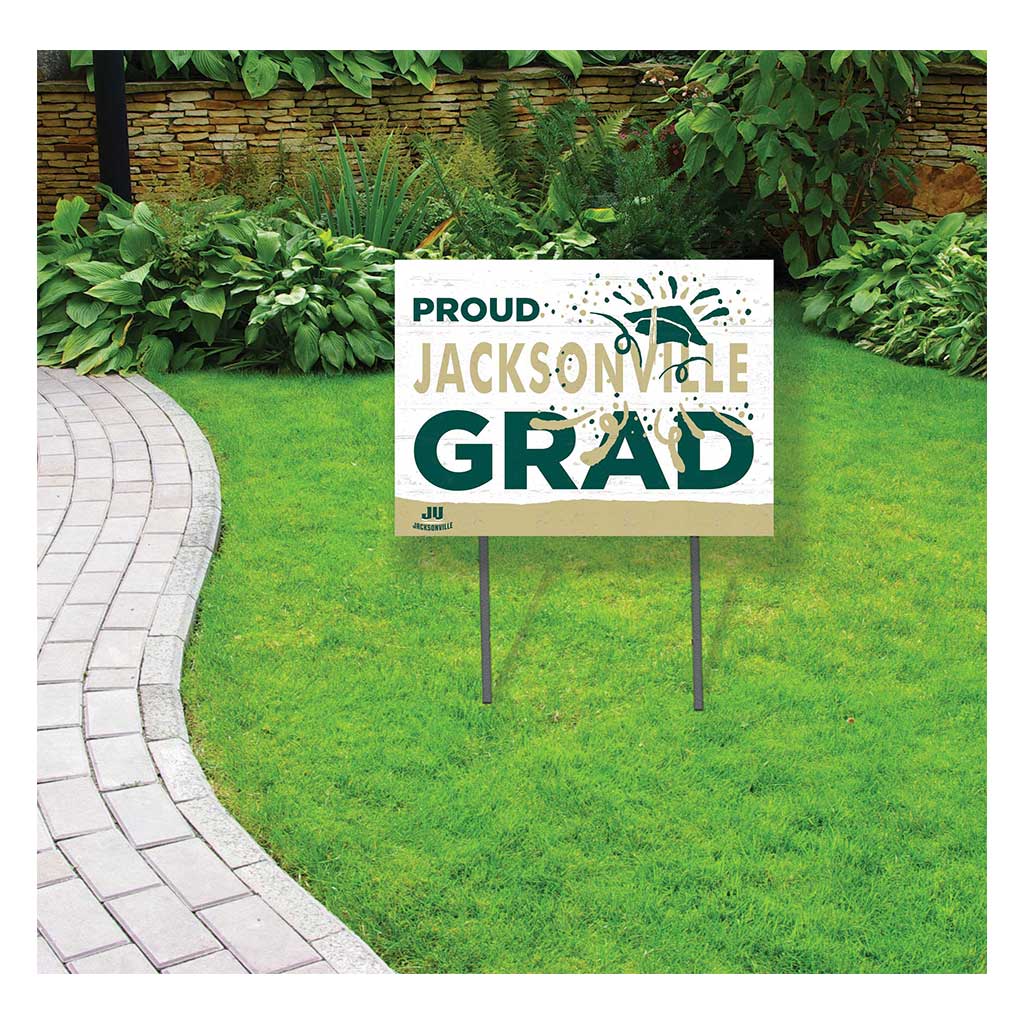 18x24 Lawn Sign Proud Grad With Logo Jacksonville Dolphins