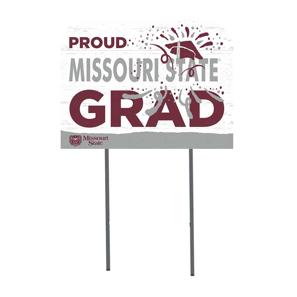 18x24 Lawn Sign Proud Grad With Logo Missouri State Bears