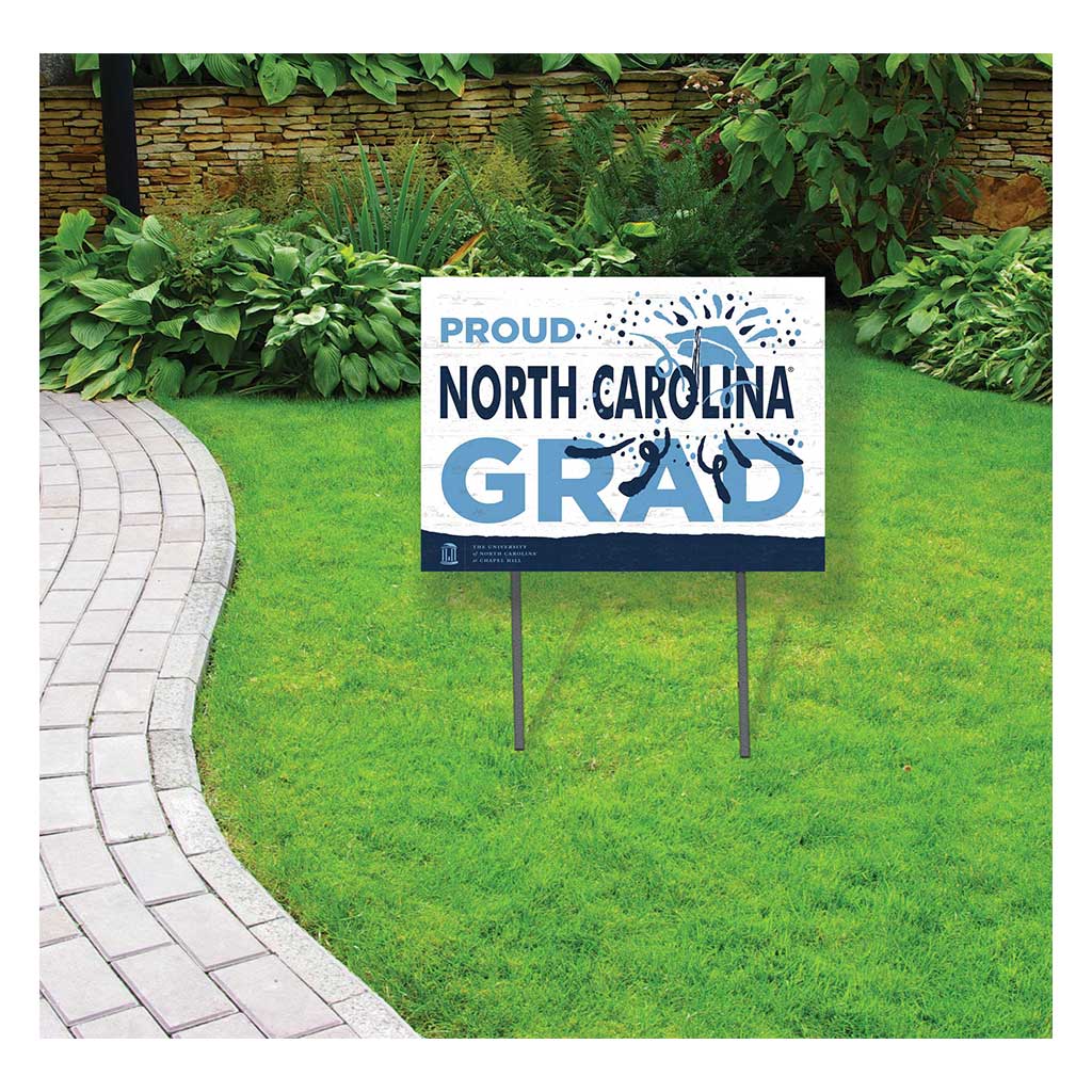 18x24 Lawn Sign Proud Grad With Logo North Carolina (Chapel Hill) Tar Heels