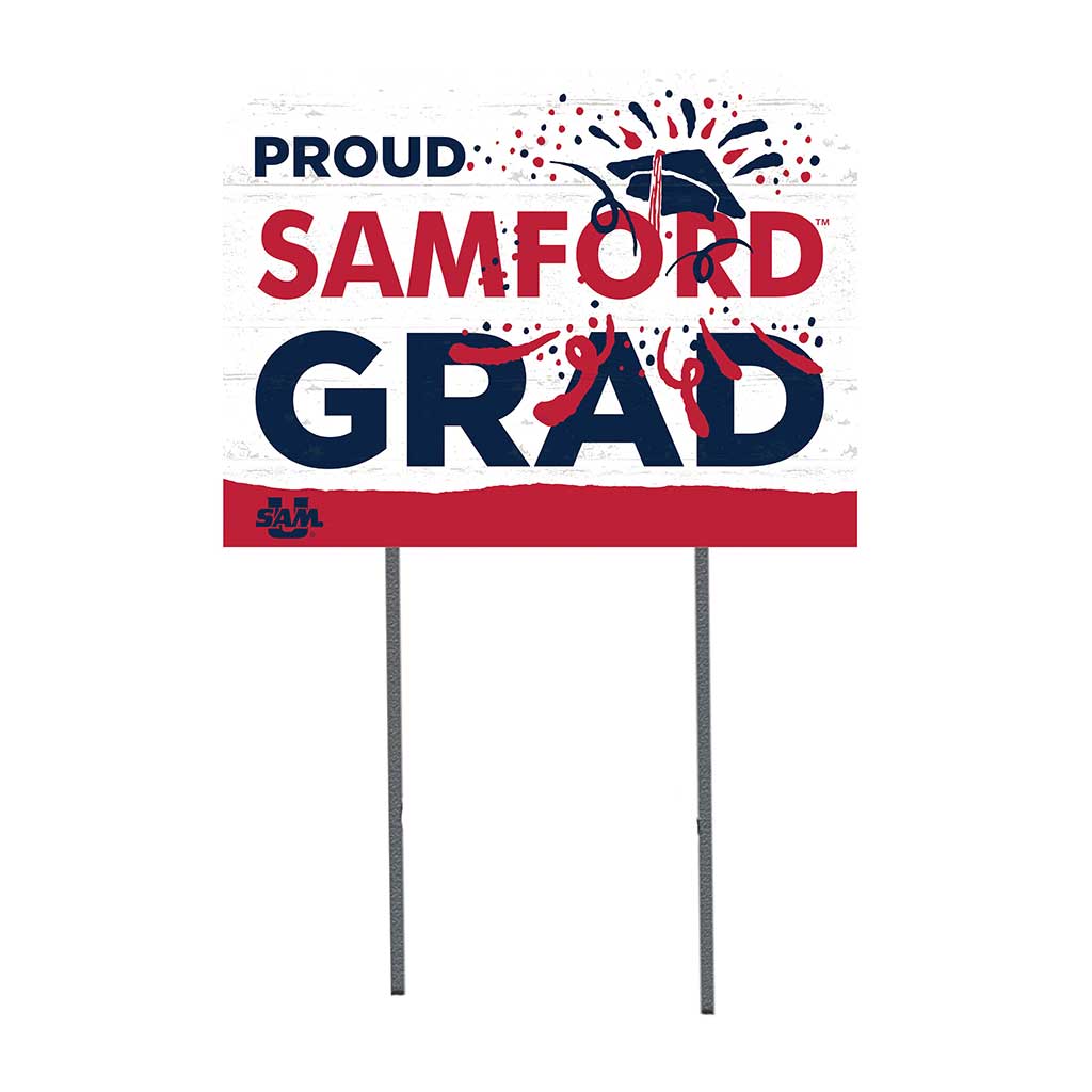 18x24 Lawn Sign Proud Grad With Logo Samford Bulldogs