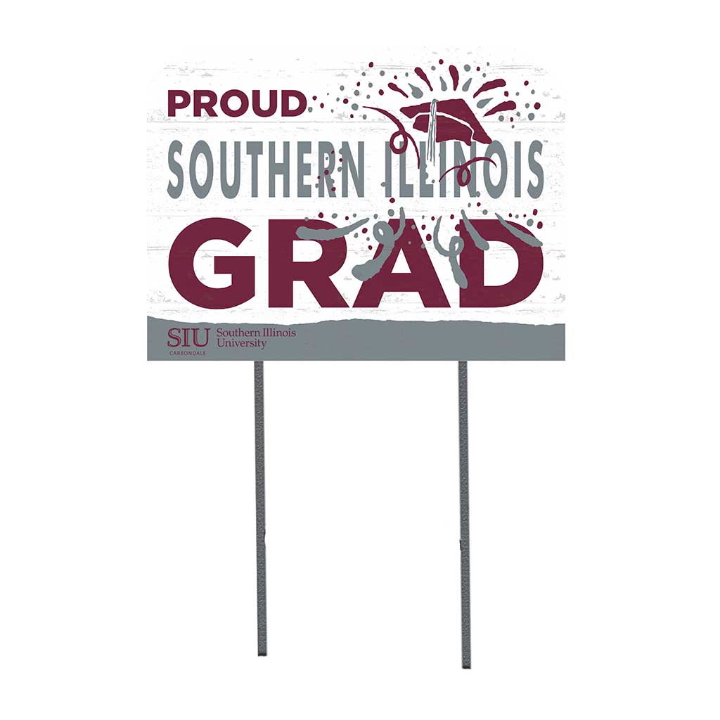18x24 Lawn Sign Proud Grad With Logo Southern Illinois Salukis