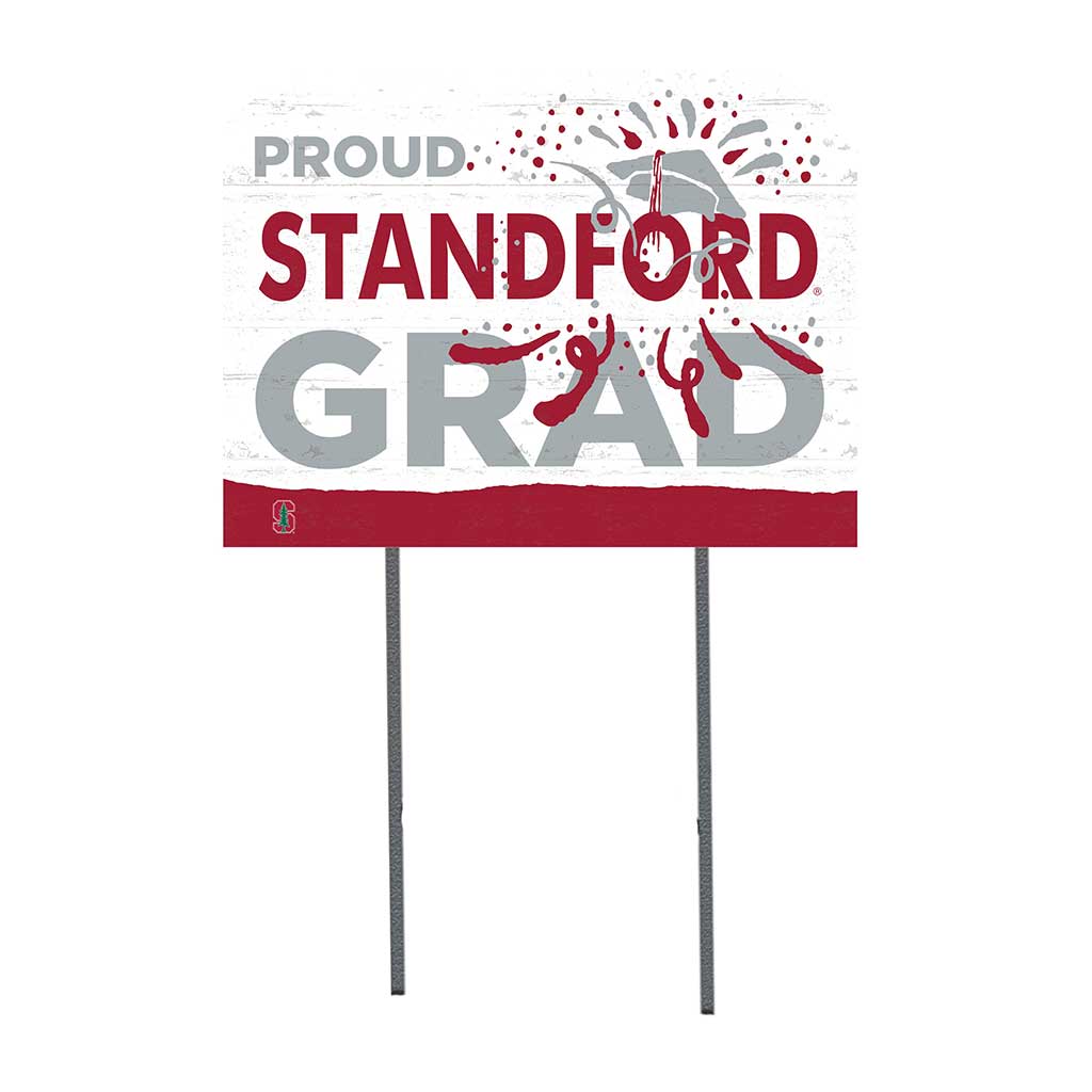 18x24 Lawn Sign Proud Grad With Logo Stanford Cardinal color