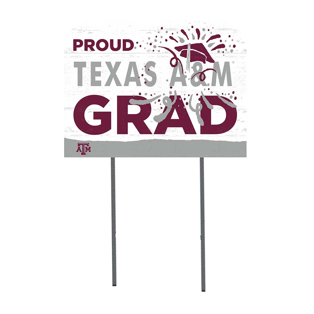 18x24 Lawn Sign Proud Grad With Logo Texas A&M Aggies