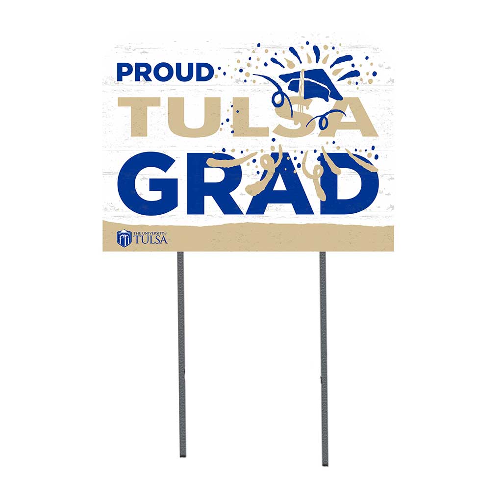 18x24 Lawn Sign Proud Grad With Logo Tulsa Golden Hurricane