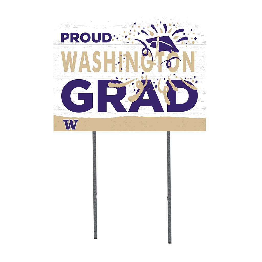 18x24 Lawn Sign Proud Grad With Logo Washington Huskies