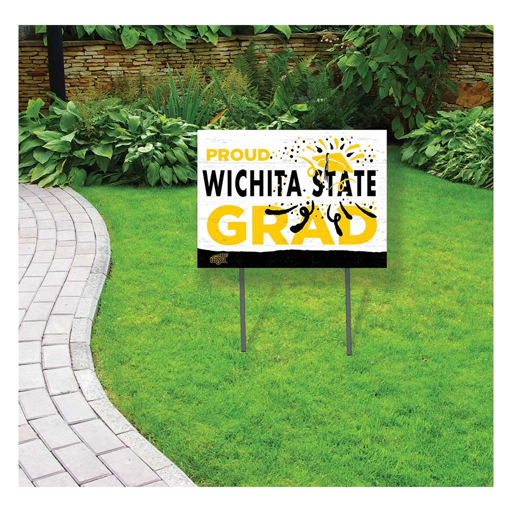 18x24 Lawn Sign Proud Grad With Logo Wichita State Shockers