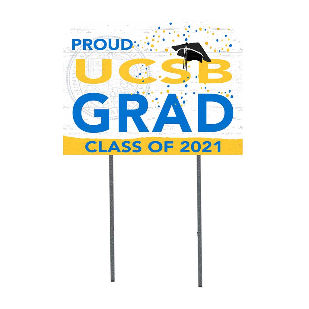 18x24 Lawn Sign Proud Grad With Logo University of California Santa Barbra