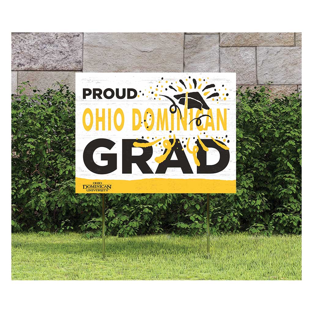18x24 Lawn Sign Proud Grad With Logo Ohio Dominican Panthers