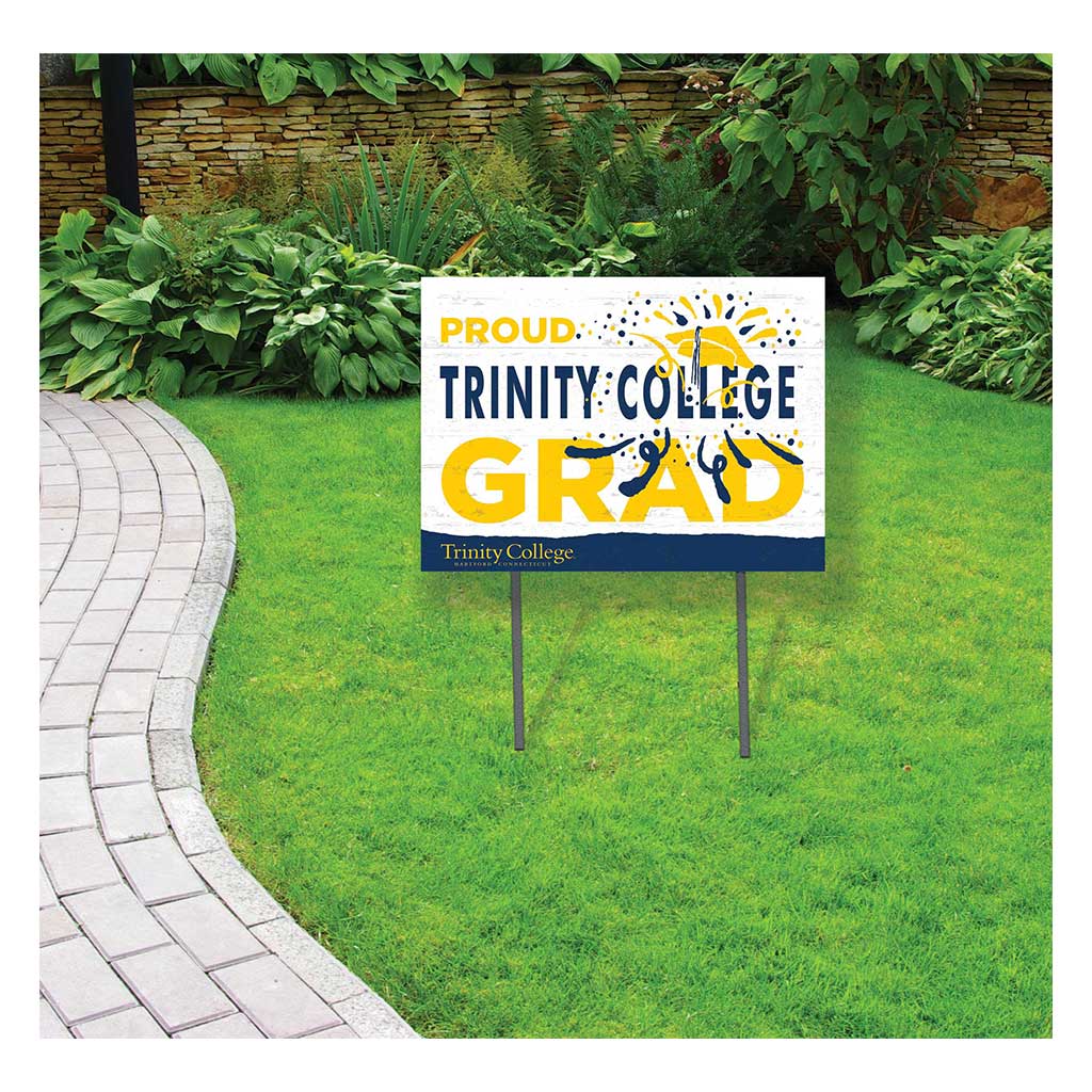 18x24 Lawn Sign Proud Grad With Logo Trinity College Bantams