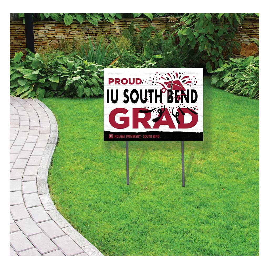 18x24 Lawn Sign Proud Grad With Logo Indiana University South Bend Titans