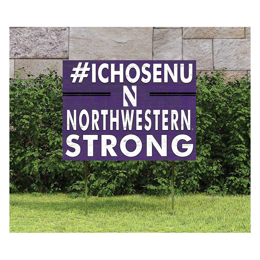 18x24 Lawn Sign I Chose Team Strong Northwestern Wildcats