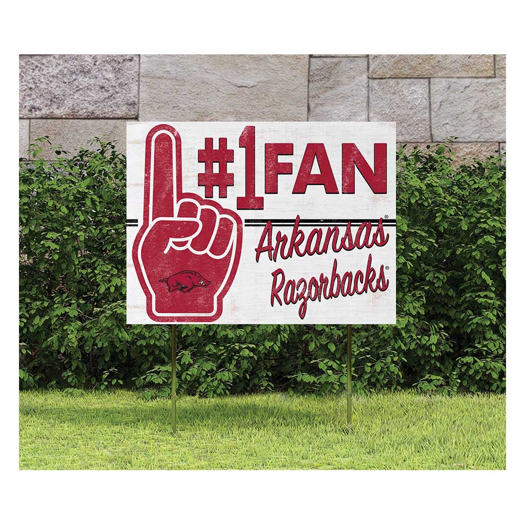 18x24 Lawn Sign #1 Fan Arkansas Razorbacks