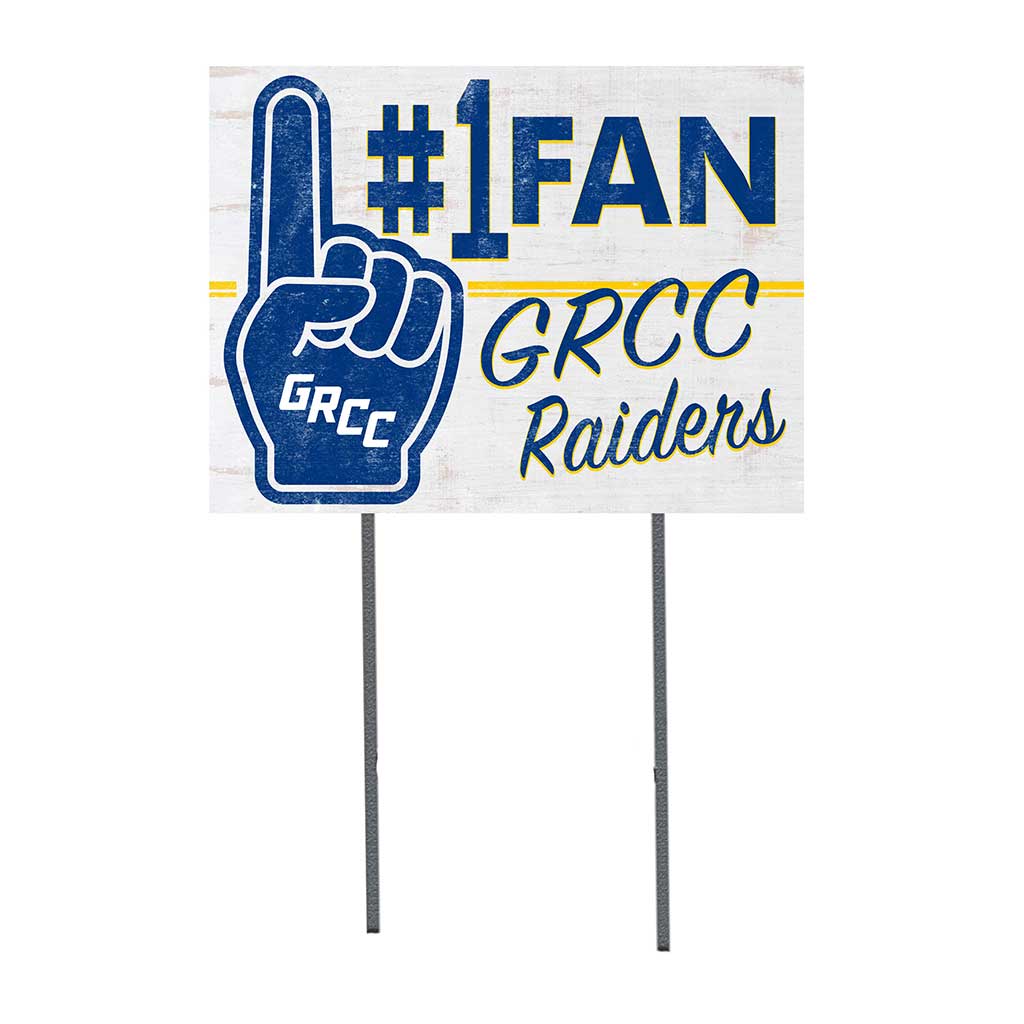 18x24 Lawn Sign #1 Fan Grand Rapids Community College Raiders