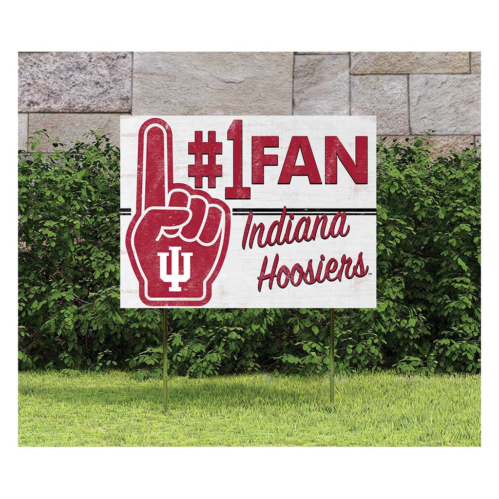 18x24 Lawn Sign #1 Fan Indiana Hoosiers