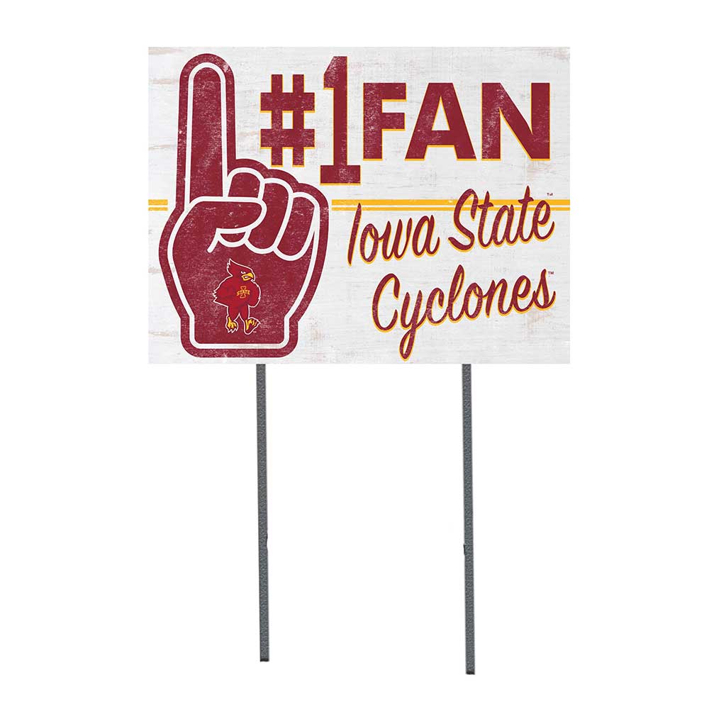 18x24 Lawn Sign #1 Fan Iowa State Cyclones