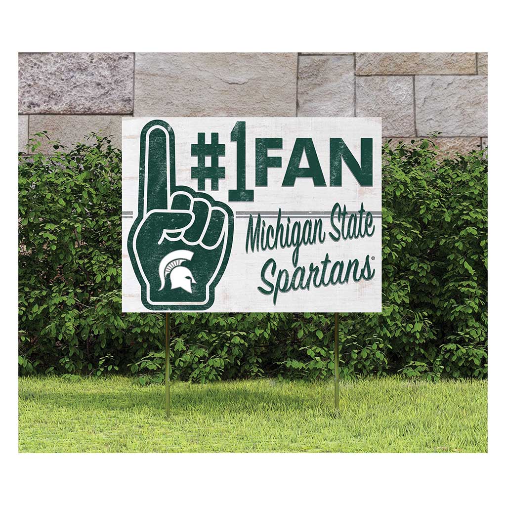 18x24 Lawn Sign #1 Fan Michigan State Spartans