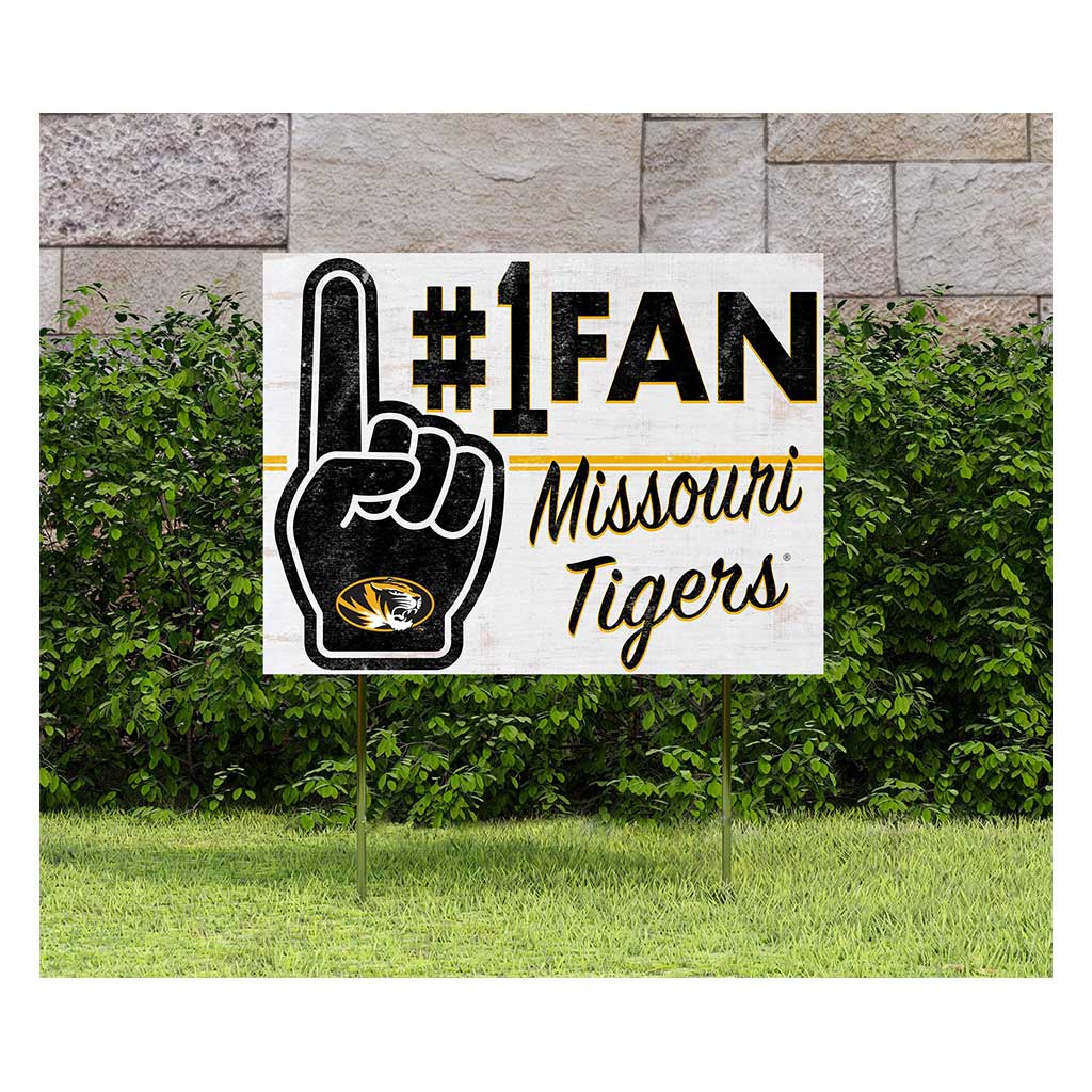 18x24 Lawn Sign #1 Fan Missouri Tigers