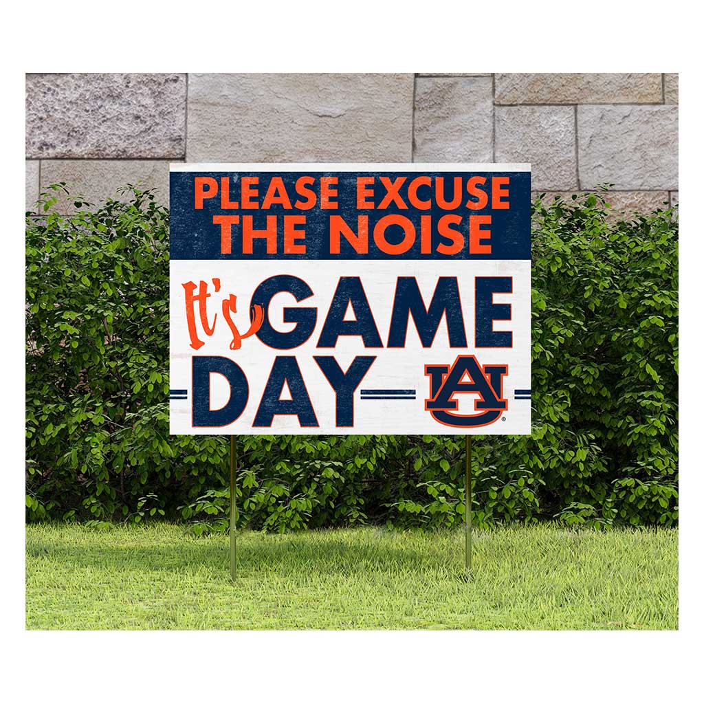 18x24 Lawn Sign Excuse the Noise Auburn Tigers