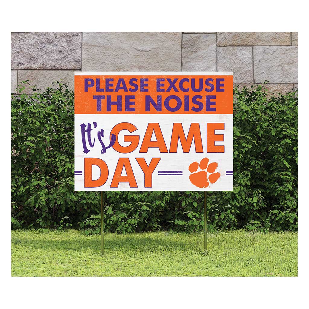 18x24 Lawn Sign Excuse the Noise Clemson Tigers