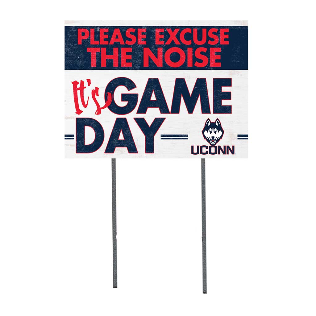 18x24 Lawn Sign Excuse the Noise Connecticut Huskies