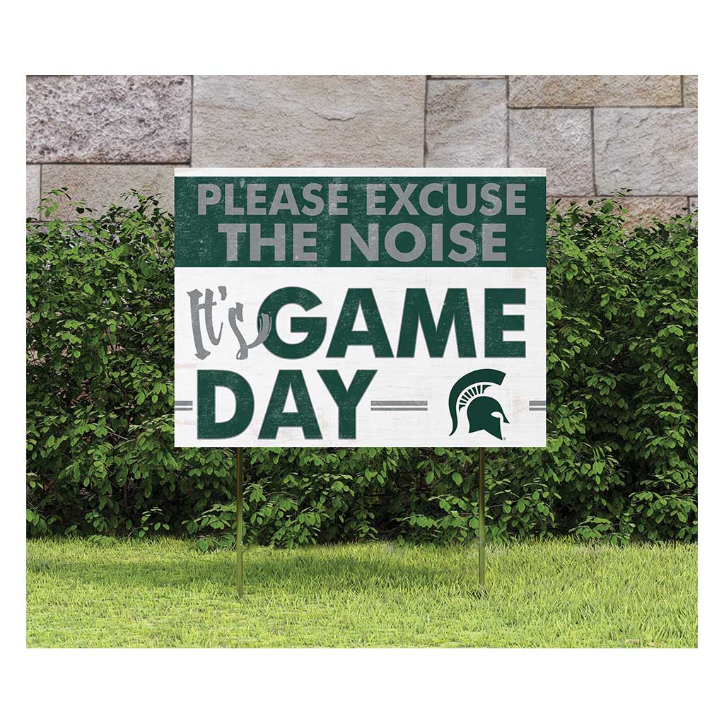 18x24 Lawn Sign Excuse the Noise Michigan State Spartans