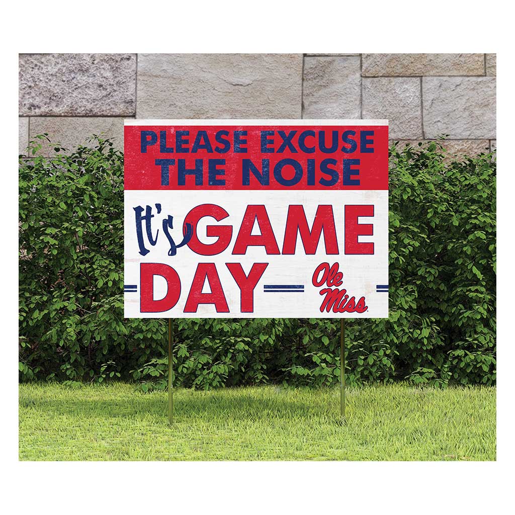 18x24 Lawn Sign Excuse the Noise Mississippi Rebels
