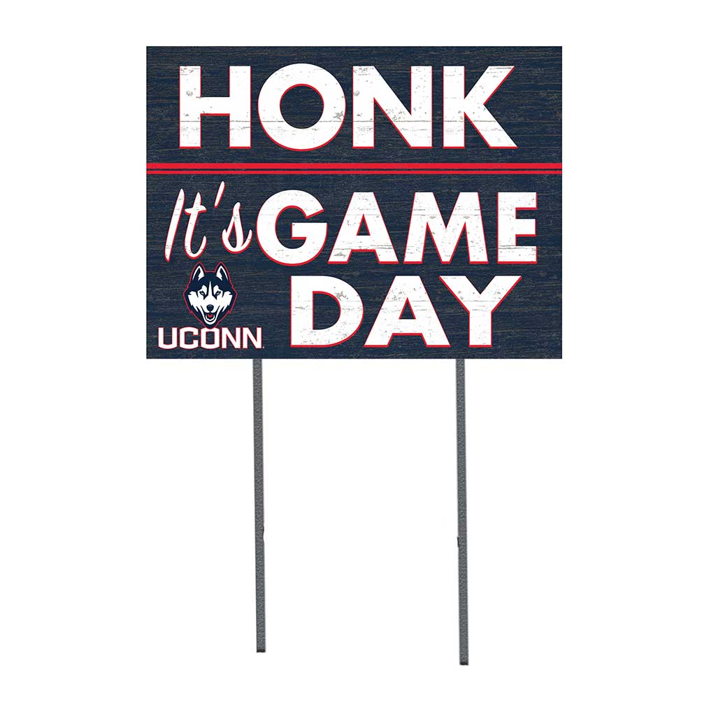 18x24 Lawn Sign Honk Game Day Connecticut Huskies