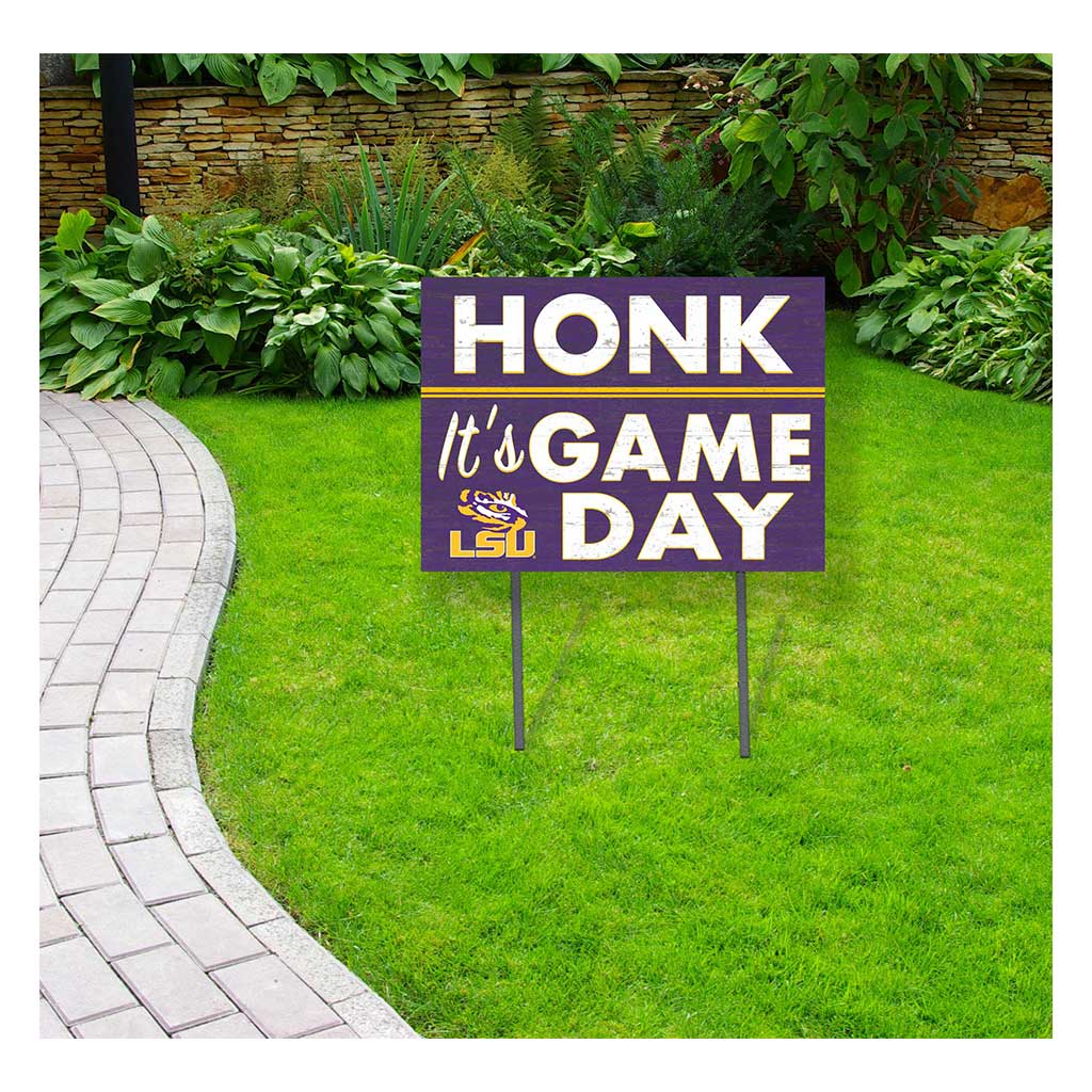 18x24 Lawn Sign Honk Game Day LSU Fighting Tigers