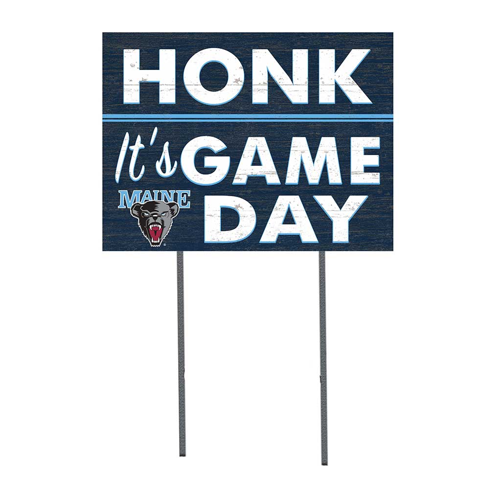 18x24 Lawn Sign Honk Game Day Maine (Orono) Black Bears