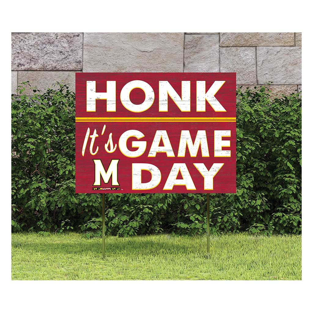 18x24 Lawn Sign Honk Game Day Maryland Terrapins