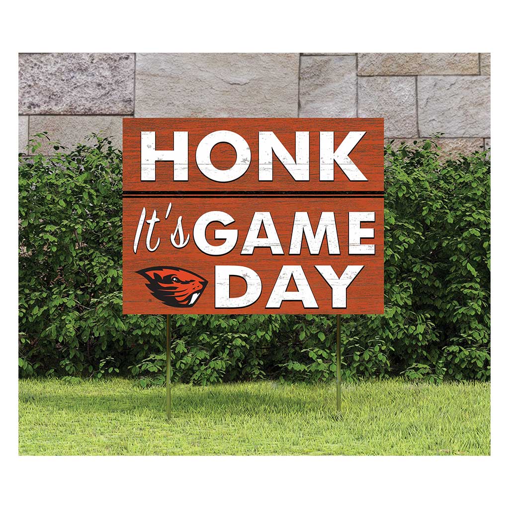 18x24 Lawn Sign Honk Game Day Oregon State Beavers