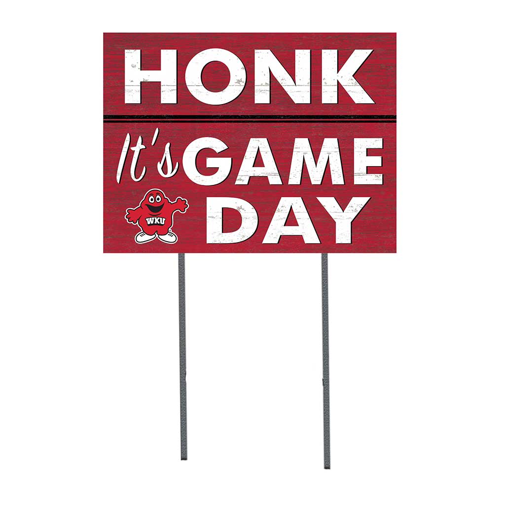 18x24 Lawn Sign Honk Game Day Western Kentucky Hilltoppers