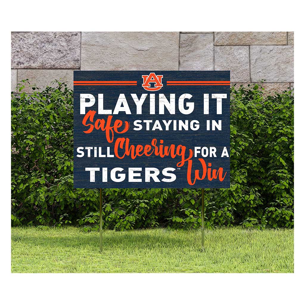 18x24 Lawn Sign Playing Safe at Home Auburn Tigers