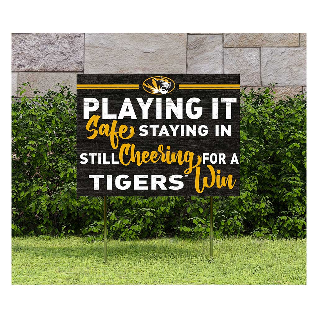 18x24 Lawn Sign Playing Safe at Home Missouri Tigers