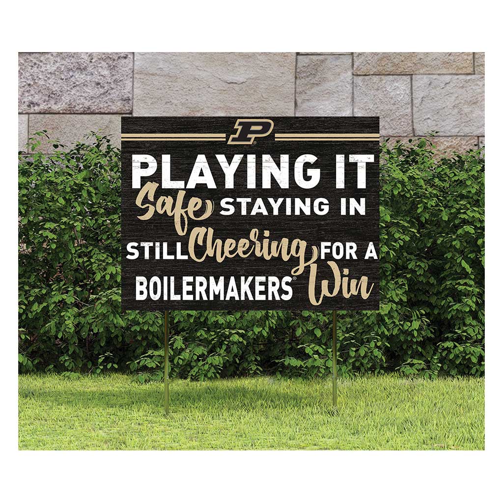 18x24 Lawn Sign Playing Safe at Home Purdue Boilermakers