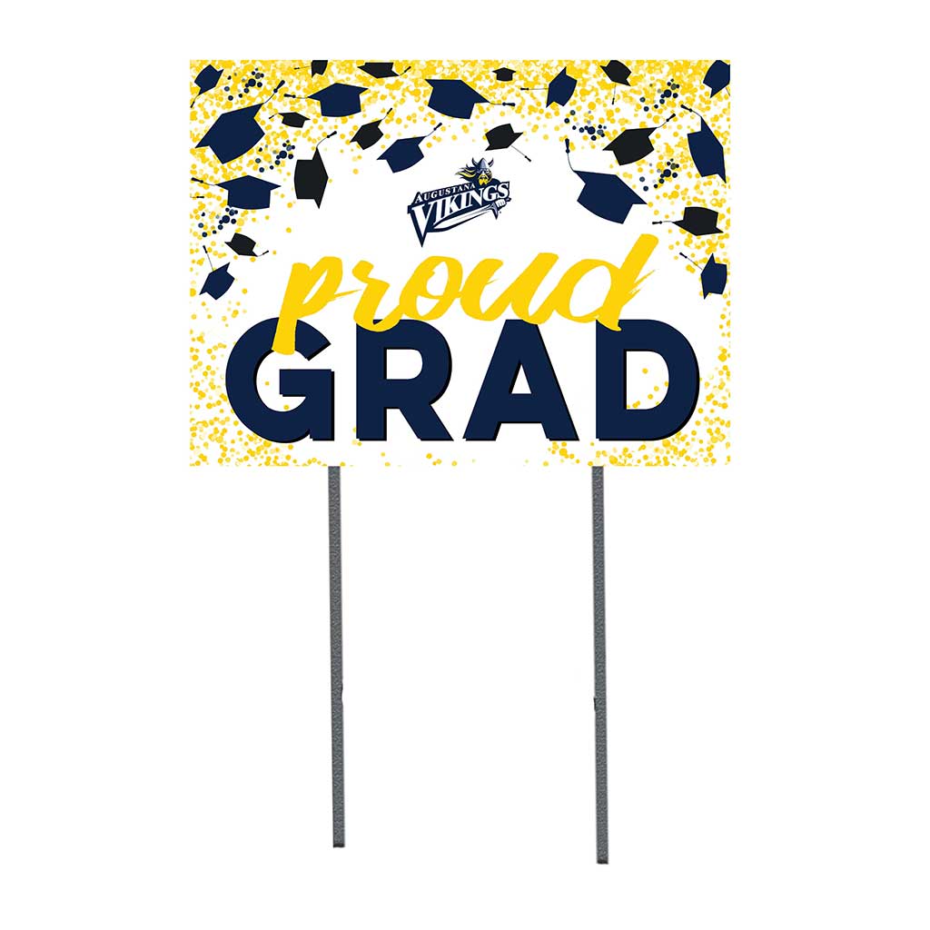 18x24 Lawn Sign Grad with Cap and Confetti Augustana University Vikings
