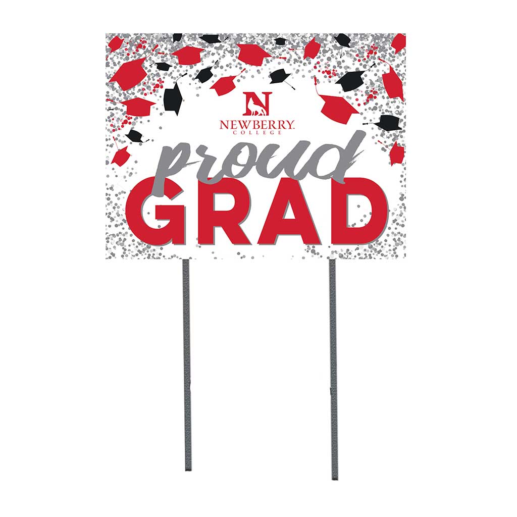 18x24 Lawn Sign Grad with Cap and Confetti Newberry College Wolves