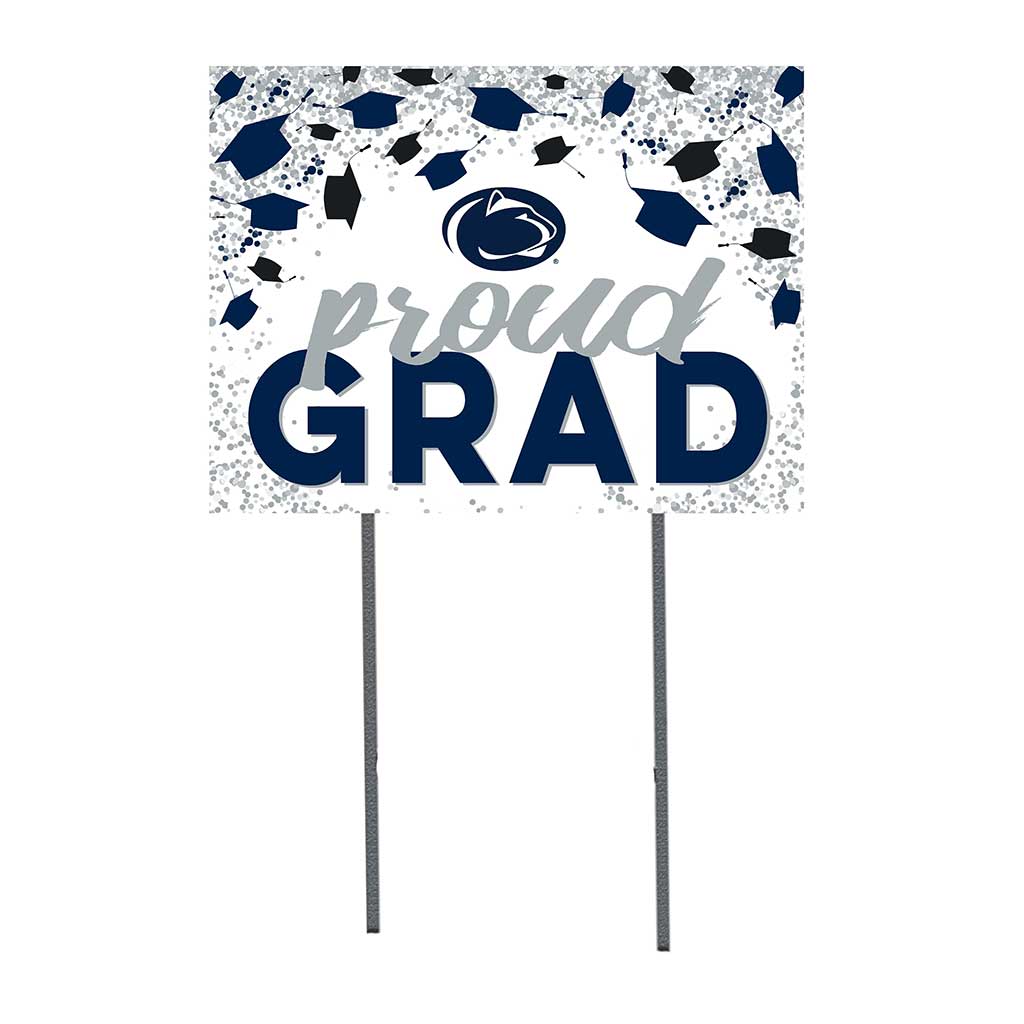 18x24 Lawn Sign Grad with Cap and Confetti Penn State Nittany Lions