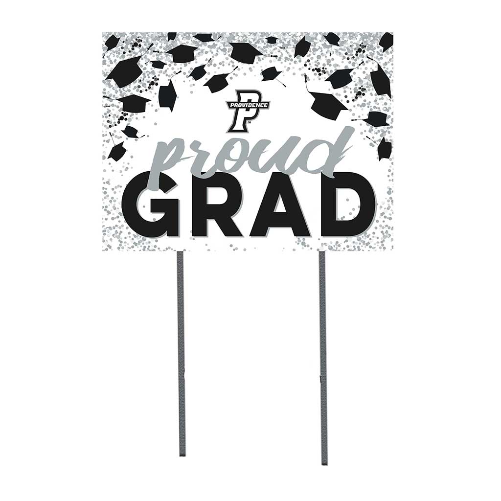18x24 Lawn Sign Grad with Cap and Confetti Providence Friars