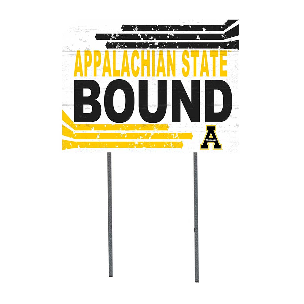 18x24 Lawn Sign Retro School Bound Appalachian State Mountaineers