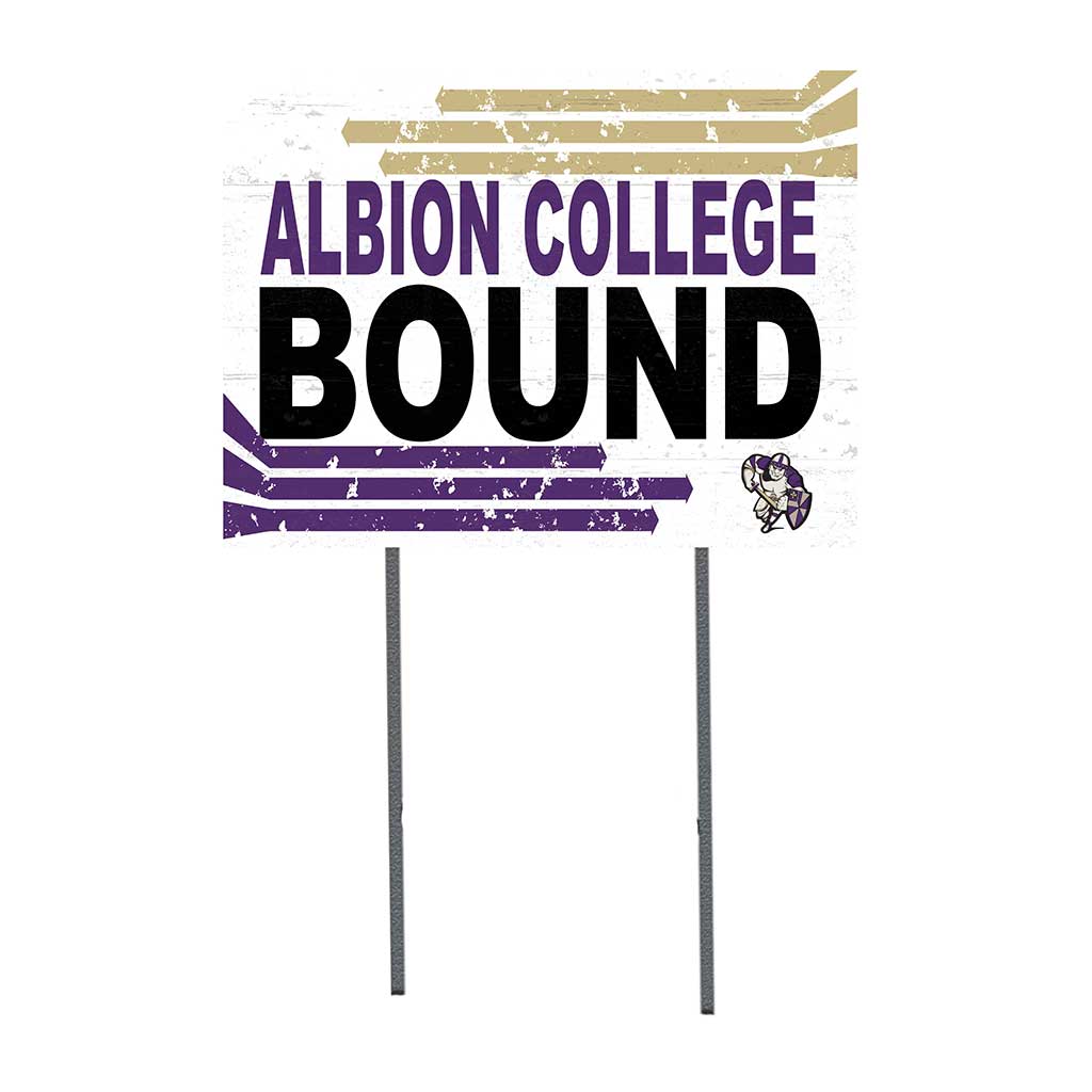 18x24 Lawn Sign Retro School Bound Albion College Britons